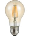 Ampoule LED E27 4W à filament avec capteur crépusculaire - A60, 430lm, 2500K, verre doré