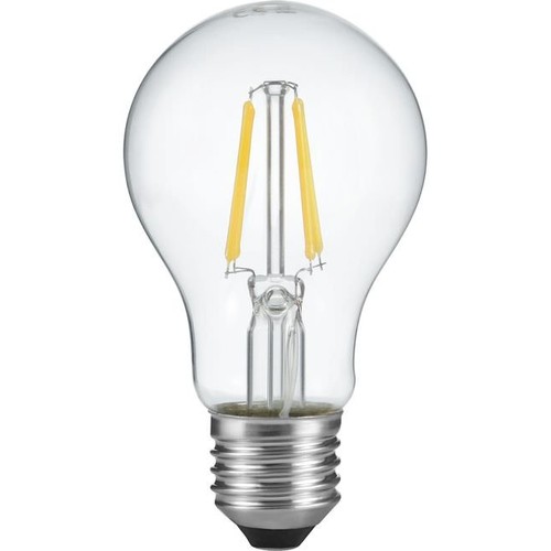 Ampoule LED filament E27 4W avec capteur crépusculaire - A60, 470lm, 2700K, verre clair
