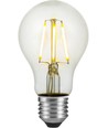 Ampoule LED filament E27 4W avec capteur crépusculaire - A60, 470lm, 2700K, verre clair