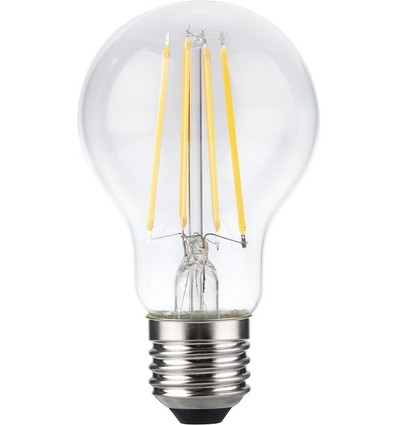 Ampoule LED E27 8,5W dimmable - A60, filament, verre clair, 1000lm, 2700K