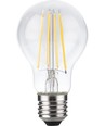 Ampoule LED E27 8,5W dimmable - A60, filament, verre clair, 1000lm, 2700K