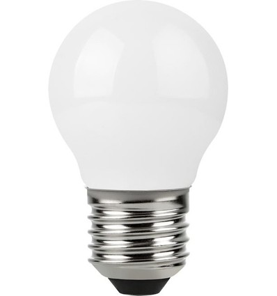 Ampoule LED E27 5W DimToWarm - 420lm, G45, filament, verre opale, dimmable