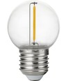 Ampoule LED E27 1W G45 - Filament, claire, polycarbonate incassable, 2700K