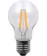 Ampoule LED filament E27 3,5W A55, 320lm, polycarbonate incassable, claire, blanc chaud