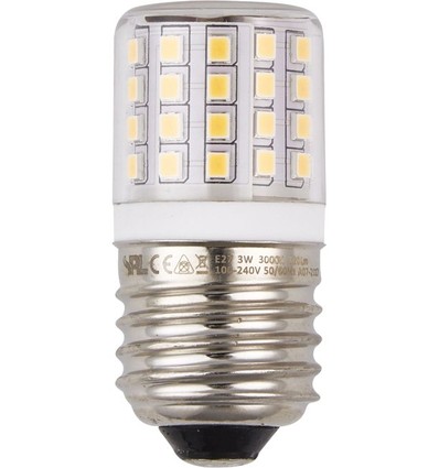 Ampoule tube LED E27 4,5W, 24V-30V - 6cm, 550lm, verre clair, 3000K, AC/DC