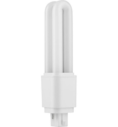 Ampoule LED G24d-2 6W 14,3cm - 850lm, compatible ballast/direct, verre opale