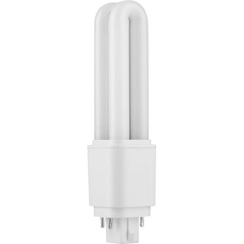 Ampoule LED G24q 6W - 14,3cm, 850lm, 4 broches, verre opale, 3000K