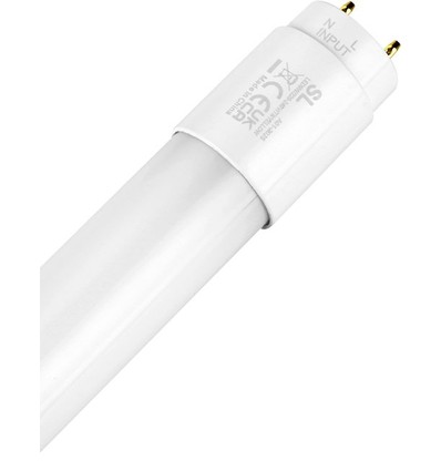 Tube LED T8 121,2cm 18W - Bleu, compatible direct/ballast, verre
