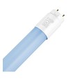 Tube LED T8 121,2cm 18W - Bleu, compatible direct/ballast, verre
