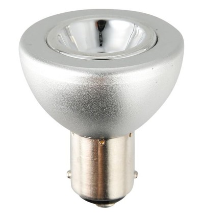 Spot LED BA15d 5W, 12V - R37, 285lm, 35°, dimmable, argent, 2700K