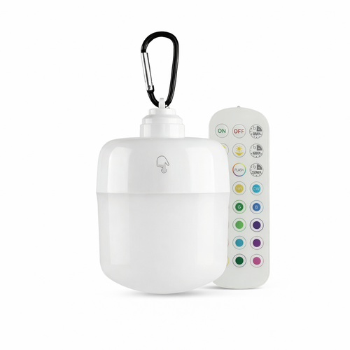 Lampe LED RGBW Rechargeable - Magnétique & USB-C, Avec télécommande & mousqueton