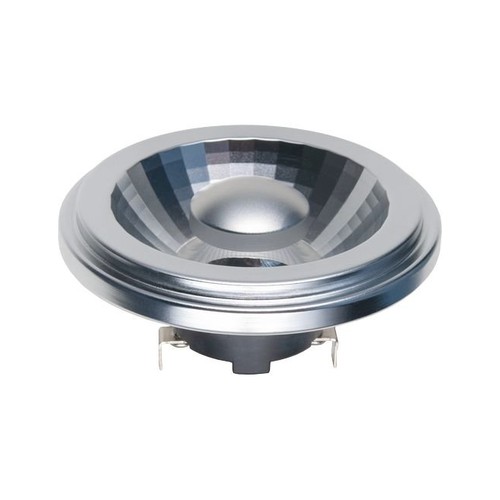 Ampoule LED G53 AR111 15W dimmable, 12V - 1080lm, 24°, 2700K, finition grise