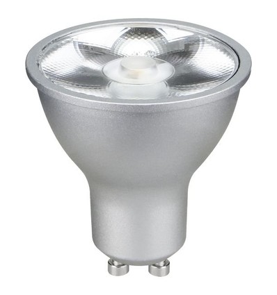Ampoule LED GU10 6W - 500lm, 17°, dimmable, argent, 2700K
