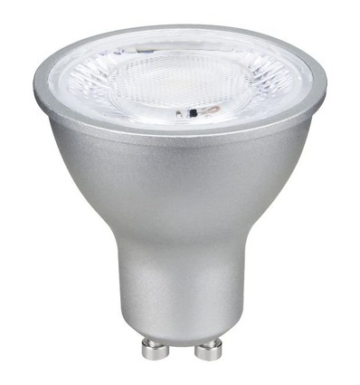 Ampoule LED GU10 6W - 660lm, 40°, dimmable, argent, 3000K