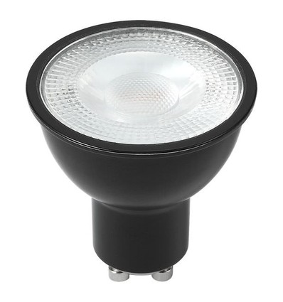 Ampoule LED GU10 5W dimmable - 470lm, 2700K, 35°, noir, taille MR16