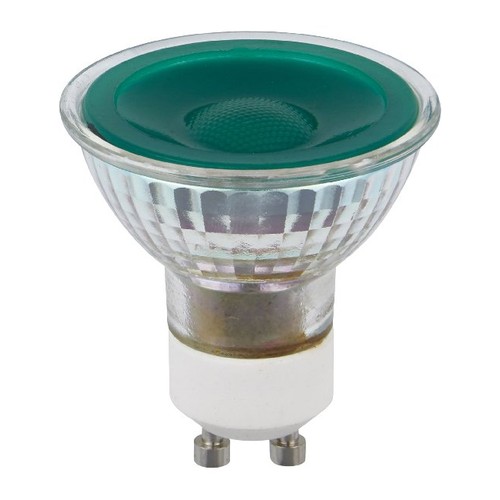 Ampoule LED GU10 5W dimmable - Vert, 38°, verre, 240lm