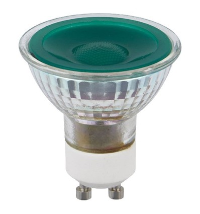 Ampoule LED GU10 5W dimmable - Vert, 38°, verre, 240lm