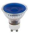 Ampoule LED GU10 5W dimmable - Bleu, 38°, verre, 25lm