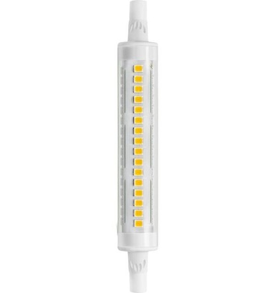 Ampoule LED R7S 118mm 8W - 1100lm, Céramique, Claire, 3000K