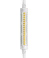 Ampoule LED R7S 118mm 8W - 1100lm, Céramique, Claire, 3000K
