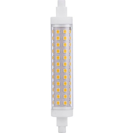 Ampoule LED R7S 118mm 10W dimmable - 1000lm, 3000K, verre clair, base céramique
