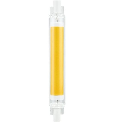 Ampoule LED R7S 118mm 9W dimmable - 900lm, COB, 2700K, verre clair