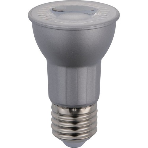 Ampoule LED PAR16 E27 5W dimmable - 380lm, 2700K, 36°, finition argent