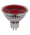 Ampoule LED GU5.3 5W, 12V - MR16, 38°, rouge, verre