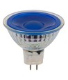 Ampoule LED GU5.3 5W, 12V - MR16, Bleu, 38 degrés, verre
