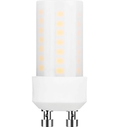 Ampoule LED tubulaire GU10 4W, 5,2cm - Dimmable, verre dépoli, 2700K
