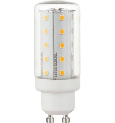 Ampoule LED tube GU10 4W en verre, 8cm - 450lm, 2700K