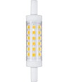 Ampoule LED R7S 78mm 5W - 490lm, 3000K, verre clair, céramique