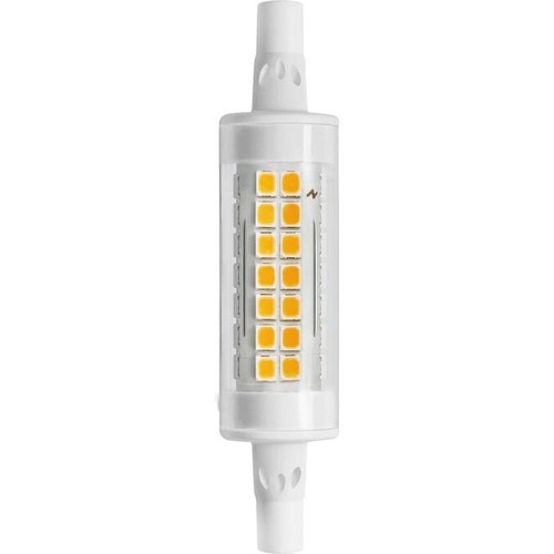 Ampoule LED R7S 78mm 7W - 1000lm, verre clair, céramique, blanc chaud