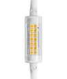 Ampoule LED R7S 78mm 7W - 1000lm, verre clair, céramique, blanc chaud