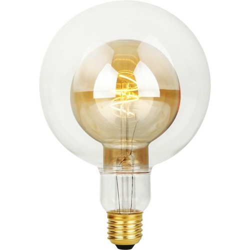 Ampoule LED E27 4,9W Filament Double Globe G125 - 470lm, 2200K, dimmable, verre doré
