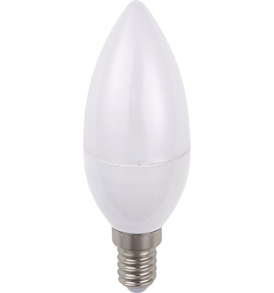 Ampoule LED E14 3W flamme, 100-240V - C37, verre opale, 3000K, 270lm