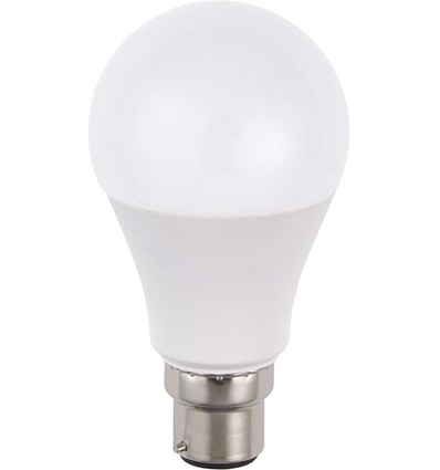 Ampoule LED BA22d 10W - A60, 810lm, verre opale, 2700K