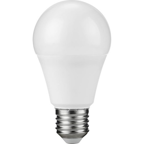Ampoule LED E27 9W, 100-240V - A60, 900lm, 3000K, verre opale