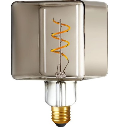 Ampoule LED E27 4W Ice Cube filament - C95, dimmable, 2200K, verre fumé