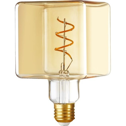 Ampoule LED E27 4W Filament Ice Cube C95 dimmable - 240lm, 2200K, verre doré