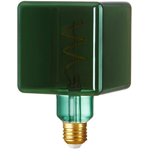 Ampoule LED E27 4W dimmable - Ice Cube C95, Vert Métallique, Filament Flex, 2700K