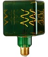 Ampoule LED E27 4W dimmable - Ice Cube C95, Vert Métallique, Filament Flex, 2700K