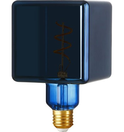 Ampoule LED E27 4W dimmable - Ice Cube C95, Bleu Métallique, 20lm, 3000K