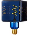 Ampoule LED E27 4W dimmable - Ice Cube C95, Bleu Métallique, 20lm, 3000K