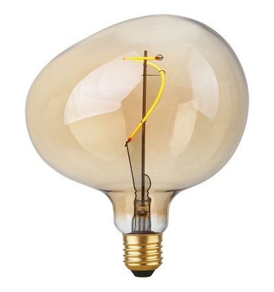 Ampoule LED E27 4W dimmable - G150, Filament Flex Snoopy, 2200K, verre doré