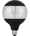 Ampoule LED E27 4W dimmable - G125, Laser Stripe, noir/argent, 2500K, 120lm