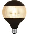 Ampoule LED E27 4W dimmable - G125, Laser Stripe, noir/argent, 2500K, 120lm