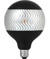 Ampoule LED E27 4W dimmable - G125, Laser Ripple, Argent Noir, 2500K