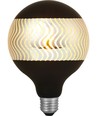 Ampoule LED E27 4W dimmable - G125, Laser Ripple, Argent Noir, 2500K