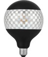 Ampoule LED globe E27 4W dimmable - G125, Laser Blox, 120lm, 2500K, noir/argent